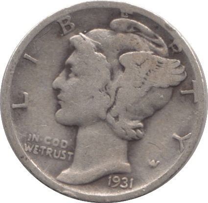 1931 USA SILVER DIME DENVER MINT - SILVER WORLD COINS - Cambridgeshire Coins