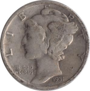 1931 USA SILVER DIME SAN FRANCISCO MINT - SILVER WORLD COINS - Cambridgeshire Coins