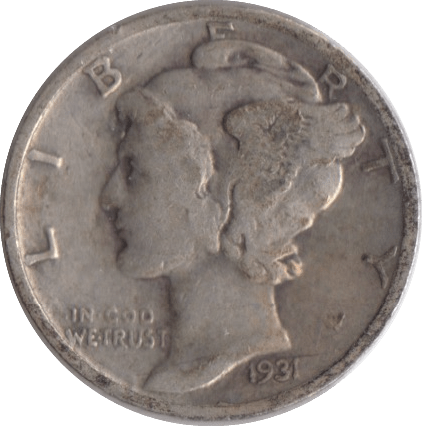 1931 USA SILVER DIME SAN FRANCISCO MINT - SILVER WORLD COINS - Cambridgeshire Coins