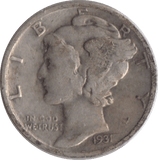 1931 USA SILVER DIME SAN FRANCISCO MINT - SILVER WORLD COINS - Cambridgeshire Coins