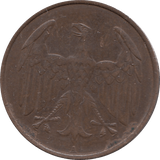 1932 4 PFENNIG GERMANY REF H16 - WORLD COINS - Cambridgeshire Coins