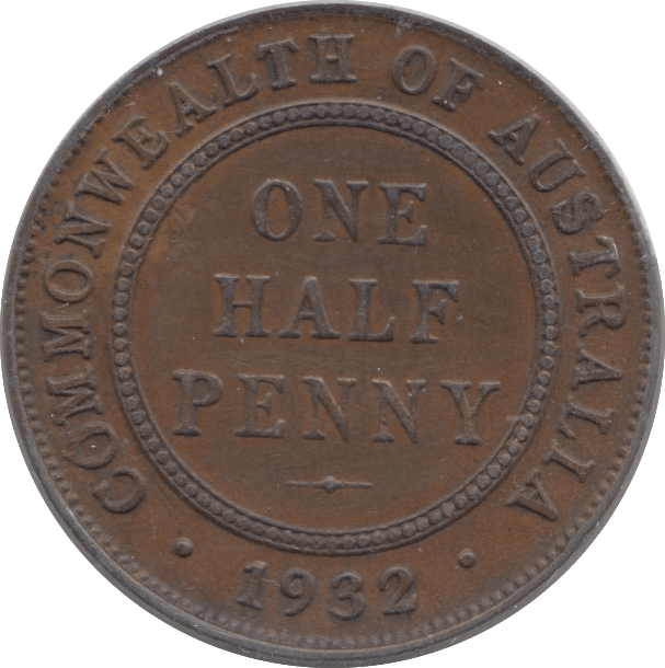 1932 AUSTRALIA HALF PENNY - WORLD COINS - Cambridgeshire Coins