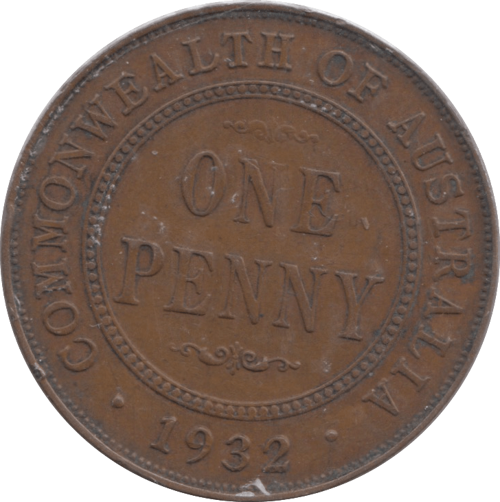 1932 AUSTRALIA ONE PENNY - WORLD COINS - Cambridgeshire Coins