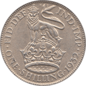 1932 ENGLISH SHILLING ( EF ) 5 - Shilling - Cambridgeshire Coins