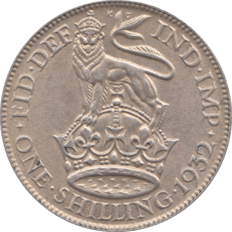 1932 ENGLISH SHILLING ( EF ) 5 - Shilling - Cambridgeshire Coins