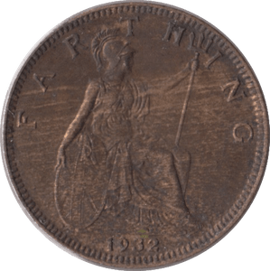 1932 FARTHING ( AUNC ) - Farthing - Cambridgeshire Coins