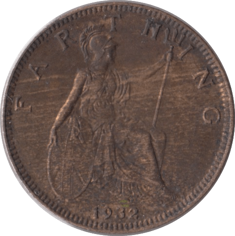 1932 FARTHING ( AUNC ) - Farthing - Cambridgeshire Coins