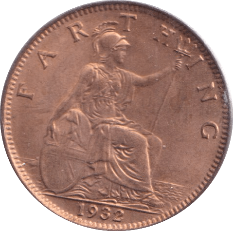 1932 FARTHING ( BU ) - Farthing - Cambridgeshire Coins