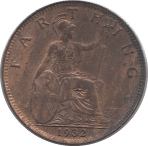 1932 FARTHING ( UNC ) - Farthing - Cambridgeshire Coins