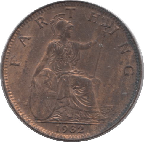 1932 FARTHING ( UNC ) - Farthing - Cambridgeshire Coins