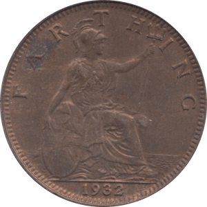 1932 FARTHING ( UNC ) - Farthing - Cambridgeshire Coins