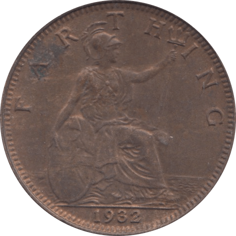 1932 FARTHING ( UNC ) - Farthing - Cambridgeshire Coins