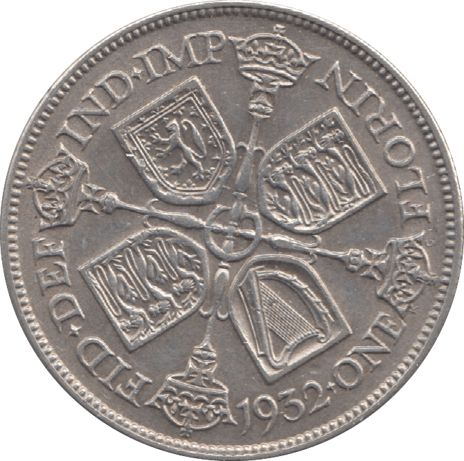 1932 FLORIN ( GVF ) 16 - Florin - Cambridgeshire Coins