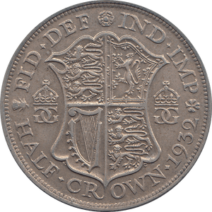 1932 HALFCROWN ( EF ) 6 - Halfcrown - Cambridgeshire Coins
