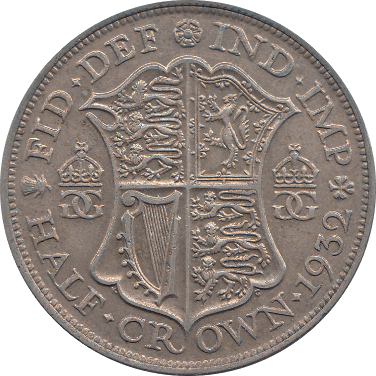 1932 HALFCROWN ( EF ) 6 - Halfcrown - Cambridgeshire Coins