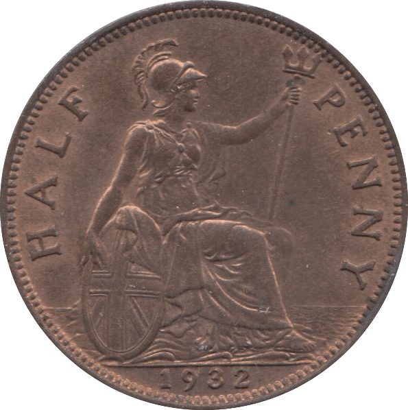 1932 HALFPENNY ( AUNC ) - HALFPENNY - Cambridgeshire Coins