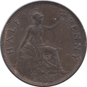 1932 HALFPENNY ( UNC ) - HALFPENNY - Cambridgeshire Coins
