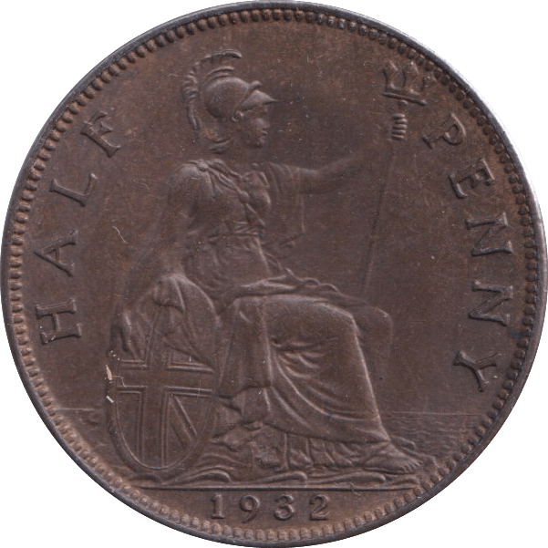 1932 HALFPENNY ( UNC ) - Halfpenny - Cambridgeshire Coins