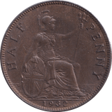 1932 HALFPENNY ( UNC ) - Halfpenny - Cambridgeshire Coins