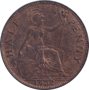 1932 HALFPENNY ( UNC ) - Halfpenny - Cambridgeshire Coins