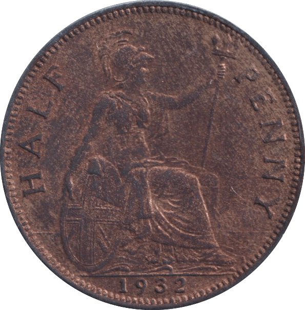 1932 HALFPENNY ( UNC ) - Halfpenny - Cambridgeshire Coins