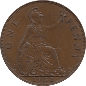 1932 PENNY 1 ( UNC ) 100 - Penny - Cambridgeshire Coins