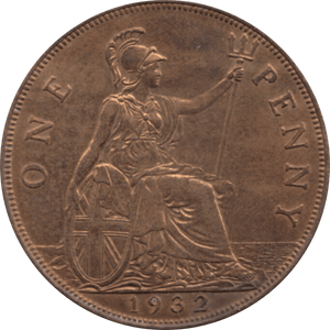 1932 PENNY 1 ( UNC ) 96 - Penny - Cambridgeshire Coins