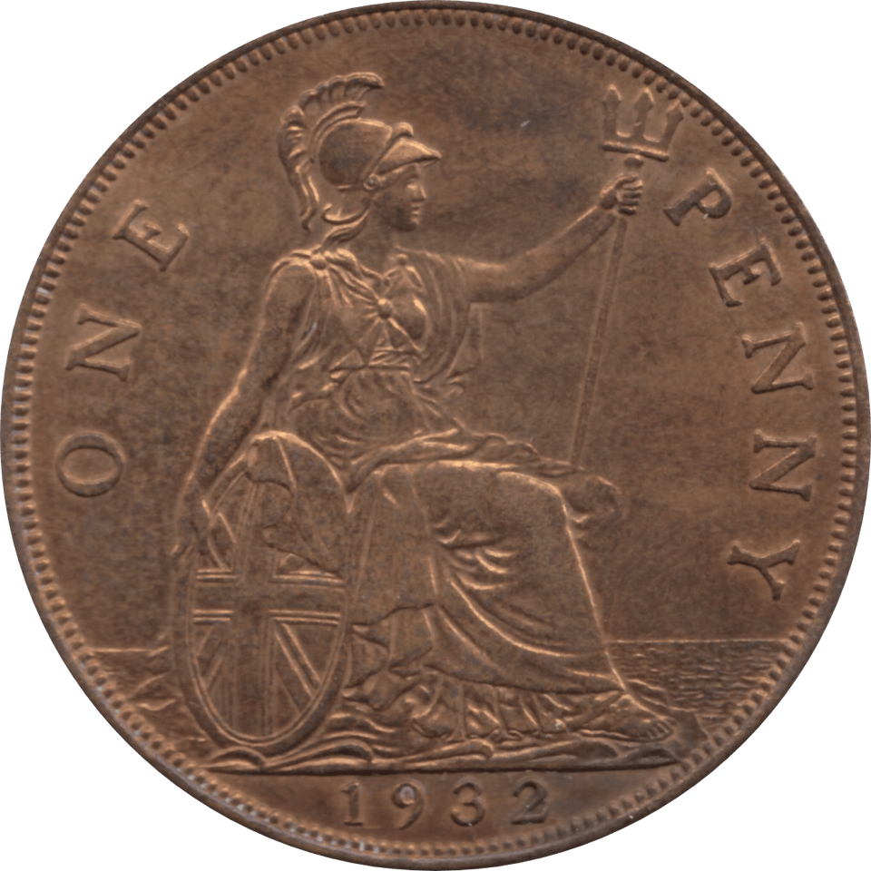 1932 PENNY 1 ( UNC ) 96 - Penny - Cambridgeshire Coins