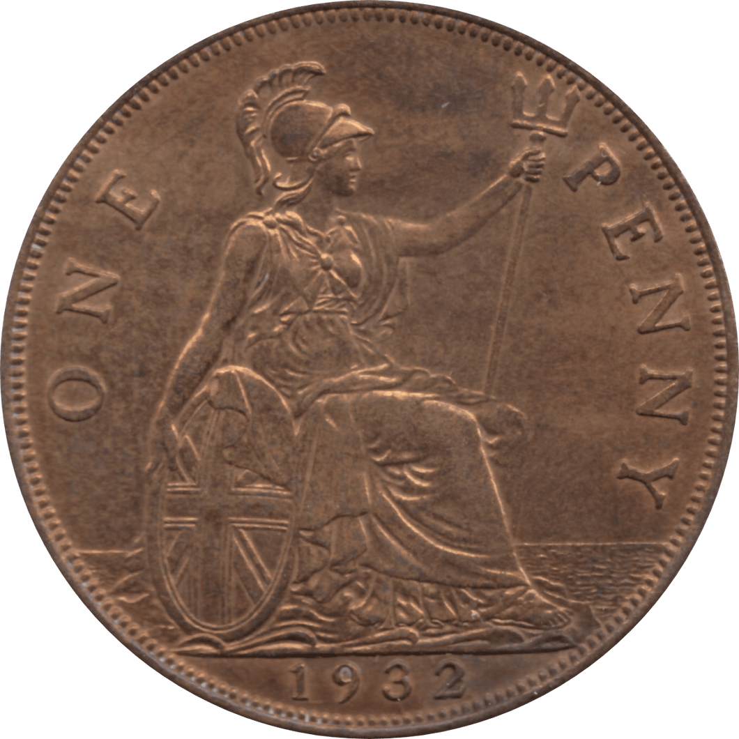 1932 PENNY 1 ( UNC ) 96 - Penny - Cambridgeshire Coins