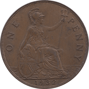 1932 PENNY ( UNC ) 1 - Penny - Cambridgeshire Coins