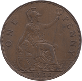 1932 PENNY ( UNC ) 1 - Penny - Cambridgeshire Coins