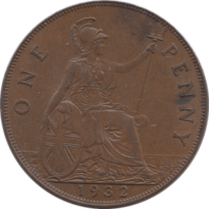 1932 PENNY ( UNC ) - Penny - Cambridgeshire Coins