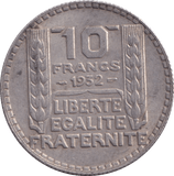 1932 SILVER 10 FRANC FRANCE - SILVER WORLD COINS - Cambridgeshire Coins