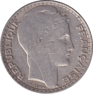 1932 SILVER 10 FRANC FRANCE - SILVER WORLD COINS - Cambridgeshire Coins