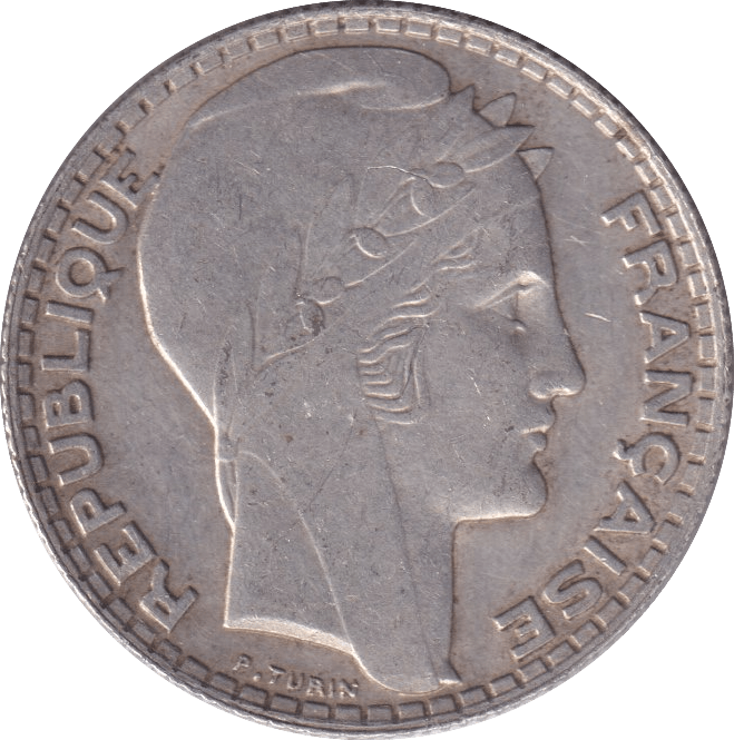 1932 SILVER 10 FRANC FRANCE - SILVER WORLD COINS - Cambridgeshire Coins