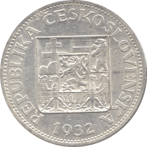 1932 SILVER 10 KORUNA CZECHOSLOVAKIA - WORLD SILVER COINS - Cambridgeshire Coins