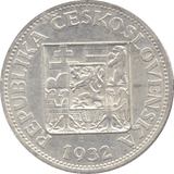 1932 SILVER 10 KORUNA CZECHOSLOVAKIA - WORLD SILVER COINS - Cambridgeshire Coins