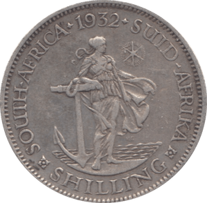 1932 SILVER SHILLING SOUTH AFRICA - SILVER WORLD COINS - Cambridgeshire Coins