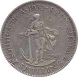 1932 SILVER SHILLING SOUTH AFRICA - SILVER WORLD COINS - Cambridgeshire Coins