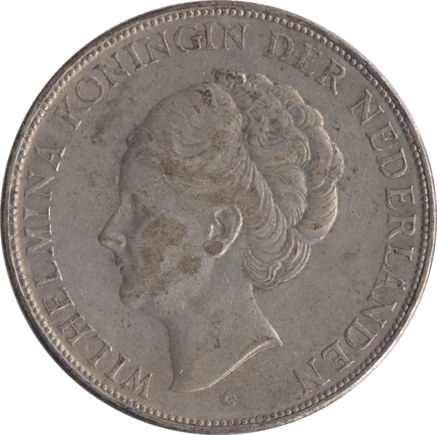 1932 SILVER TWO AND A HALF GUILDER NETHERLANDS - SILVER WORLD COINS - Cambridgeshire Coins