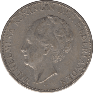 1932 SILVER TWO AND A HALF GUILDER NETHERLANDS - WORLD SILVER COINS - Cambridgeshire Coins