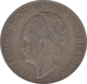 1932 SILVER TWO AND A HALF GUILDER NETHERLANDS - WORLD SILVER COINS - Cambridgeshire Coins