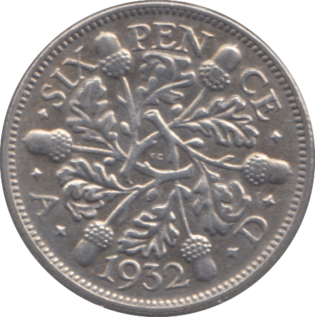 1932 SIXPENCE ( AUNC ) - Sixpence - Cambridgeshire Coins