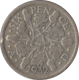 1932 SIXPENCE ( FINE ) - Sixpence - Cambridgeshire Coins