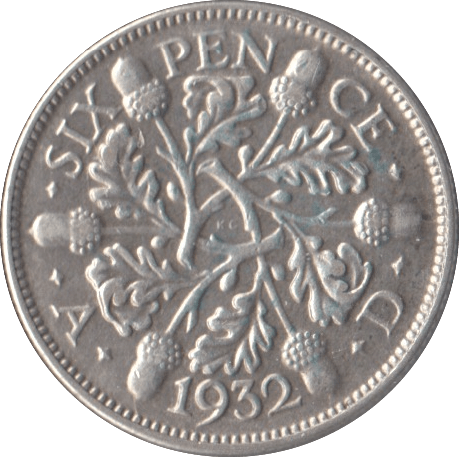1932 SIXPENCE ( GVF ) - Sixpence - Cambridgeshire Coins