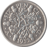 1932 SIXPENCE ( GVF ) - Sixpence - Cambridgeshire Coins