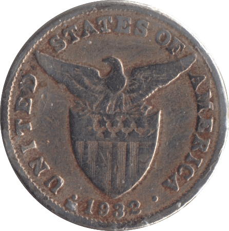 1932 TEN CENTAVOS PHILIPPINES - WORLD COINS - Cambridgeshire Coins