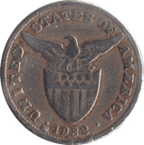 1932 TEN CENTAVOS PHILIPPINES - WORLD COINS - Cambridgeshire Coins