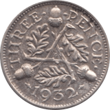 1932 THREEPENCE ( EF ) - Threepence - Cambridgeshire Coins