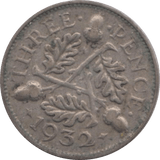 1932 THREEPENCE ( FINE ) - Threepence - Cambridgeshire Coins